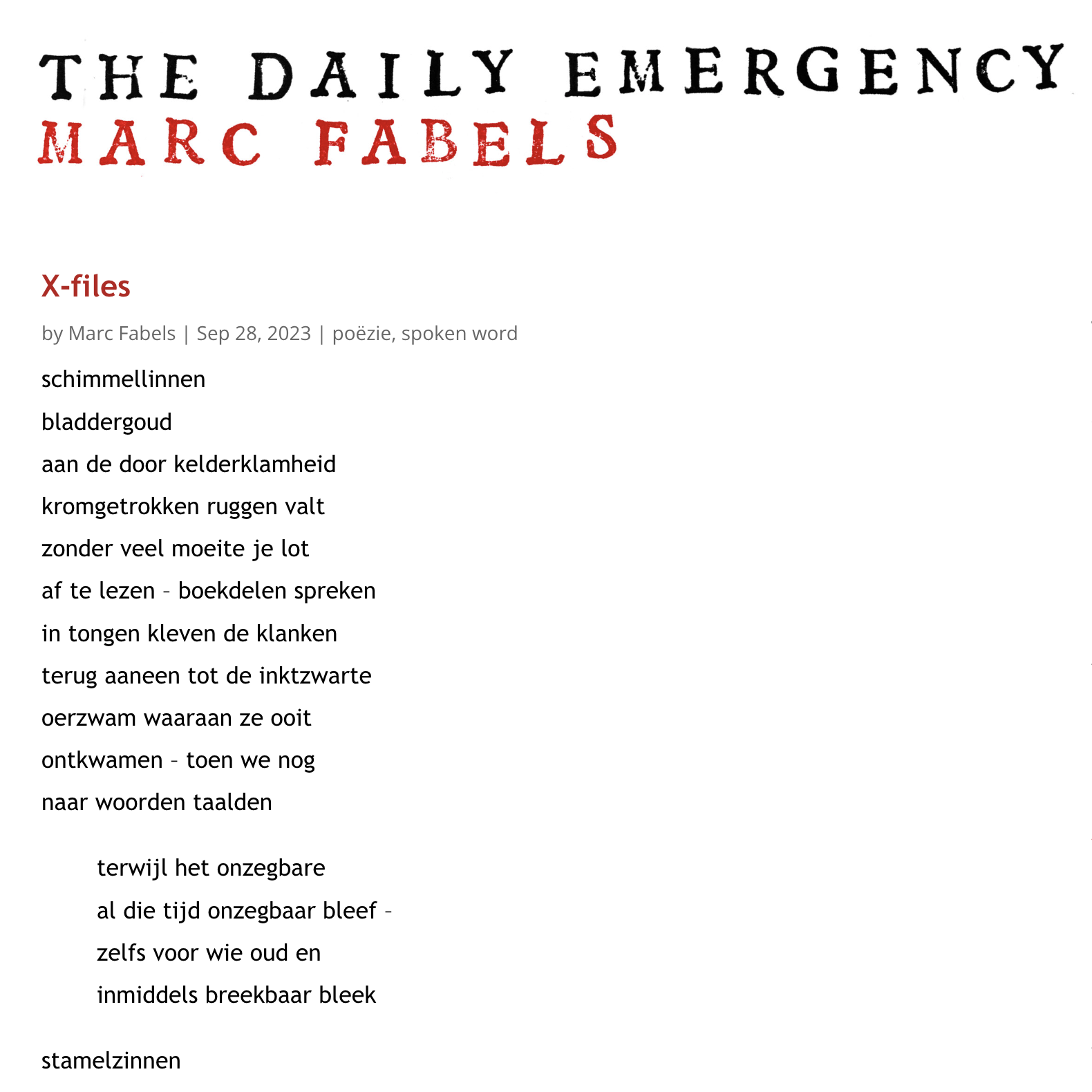 THE DAILY EMERGENCY